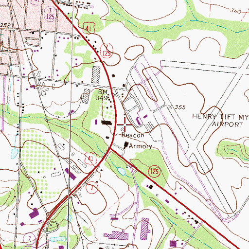 Topographic Map of Georgia State Patrol Troop H Post 13 Tifton, GA