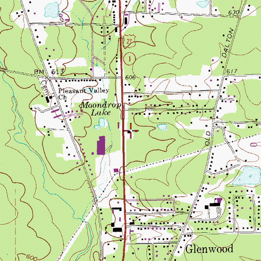Topographic Map of Georgia State Patrol Troop A Post 38 Rome, GA