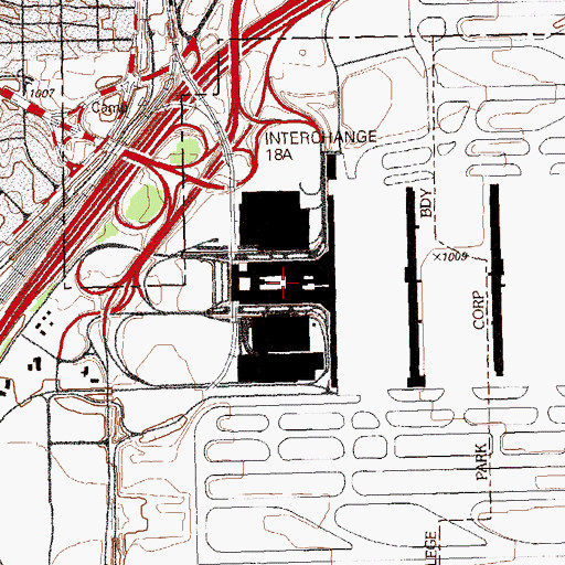Topographic Map of United States Customs and Border Protection Atlanta, GA