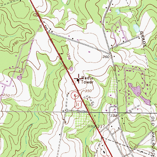 Topographic Map of Georgia State Patrol Troop F Post 19 Swainsboro, GA