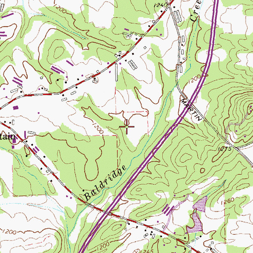 Topographic Map of Georgia State Patrol Troop B Post 37 Cumming, GA