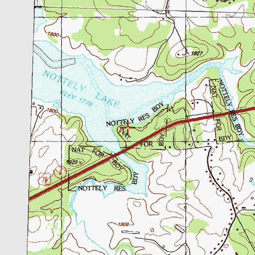 Topographic Map of United States Department of Agriculture Forest Service Blue Ridge Ranger District, GA