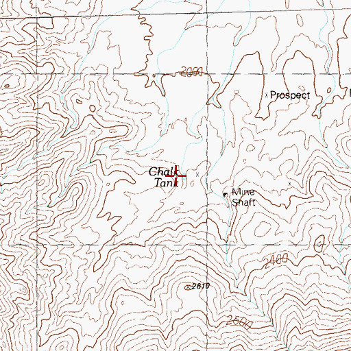 Topographic Map of Chalk Tank, AZ