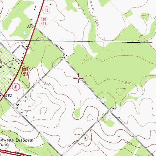 Topographic Map of Georgia State Patrol Troop F Post 20 Dublin, GA