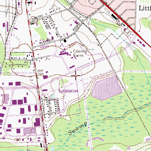 Topographic Map of Georgia State Patrol Troop H Post 31 Valdosta, GA