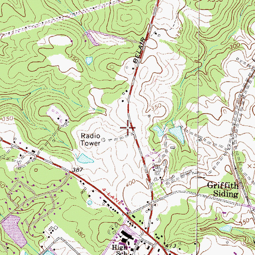 Topographic Map of Columbia County Sheriff's Office Substation, GA
