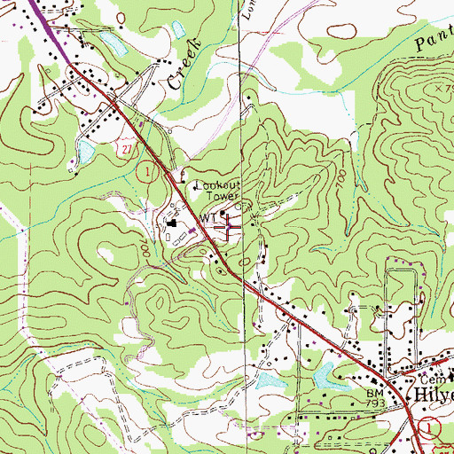 Topographic Map of Georgia State Patrol Troop D Post 2 Lagrange, GA