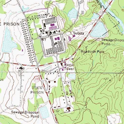 Topographic Map of Georgia State Patrol Troop F Post 18 Reidsville, GA