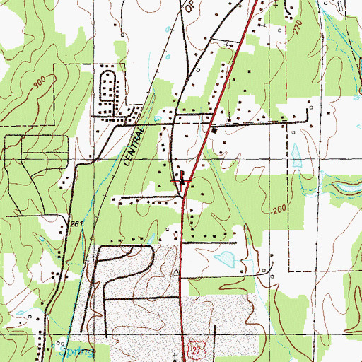 Topographic Map of Georgia State Patrol Troop A Post 41 Lafayette, GA