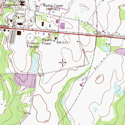Topographic Map of Candler County Detention Center, GA