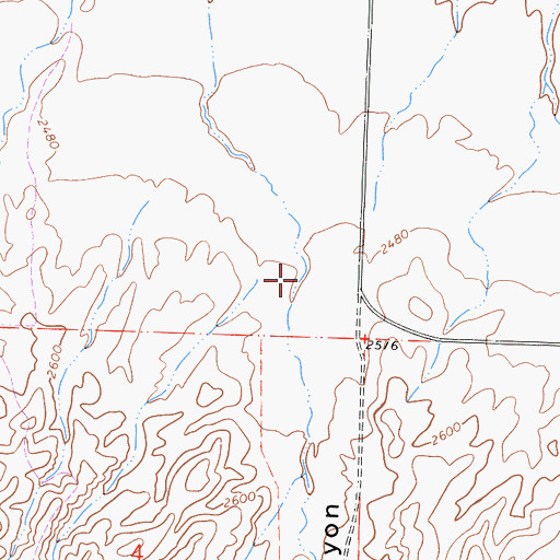 Topographic Map of Salisbury Canyon, CA