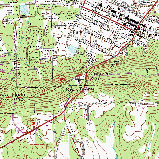 Topographic Map of Georgia State Patrol Troop D Post 34 Manchester, GA
