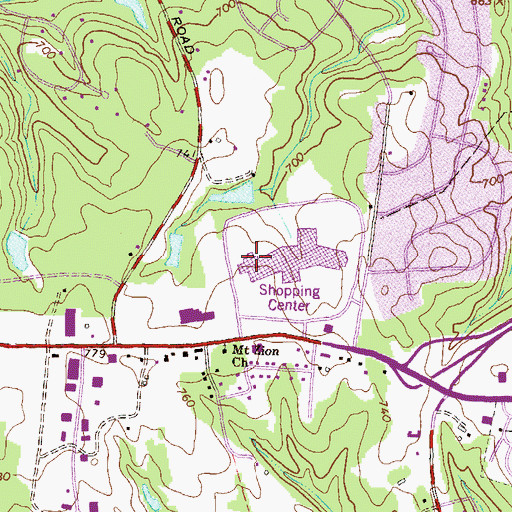 Topographic Map of Athens - Clarke County Police Department West Precinct, GA