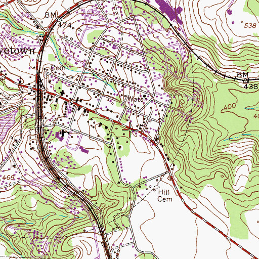 Topographic Map of Grovetown City Jail, GA