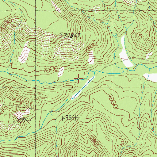 Topographic Map of Castle Creek, AZ