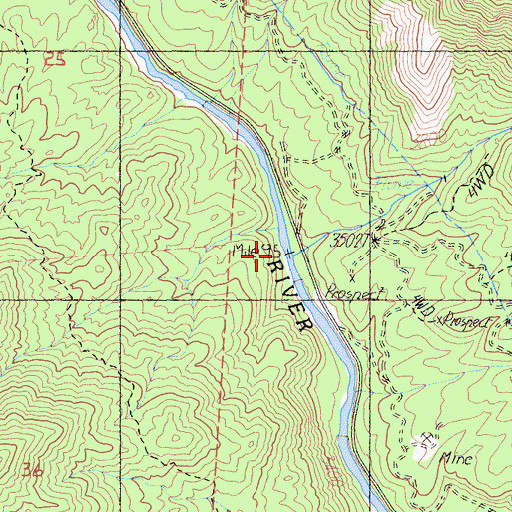 Topographic Map of Salmon Creek, CA