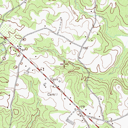 Topographic Map of Madison County Detention Center, GA