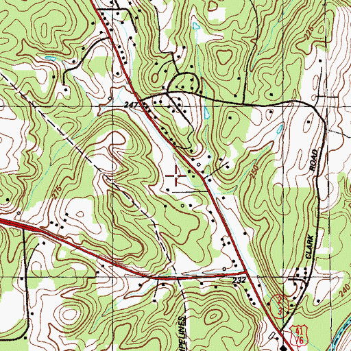 Topographic Map of Catoosa County Jail, GA