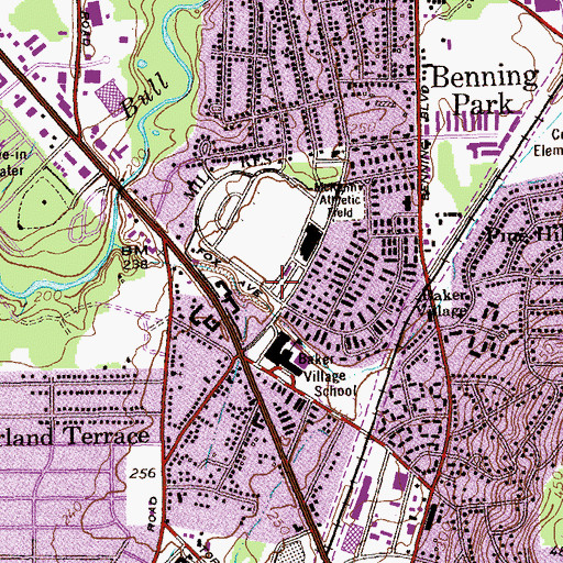 Topographic Map of Columbus Police Department Southside Precinct, GA