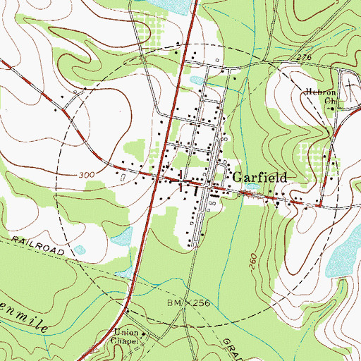 Topographic Map of Garfield Police Department, GA