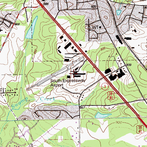 Topographic Map of Clayton County Sheriff's Office, GA