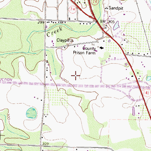 Topographic Map of Georgia State Patrol Troop H Post 30 Cordele, GA
