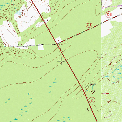 Topographic Map of Georgia State Patrol Troop I Post 42 Rincon, GA