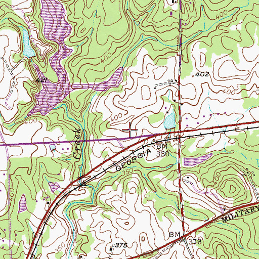 Topographic Map of Columbus Police Department Northside Precinct, GA