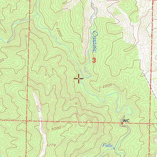 Topographic Map of Salt Creek, CA