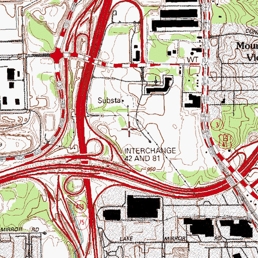 Topographic Map of United States Customs and Border Protection Service Port Atlanta, GA