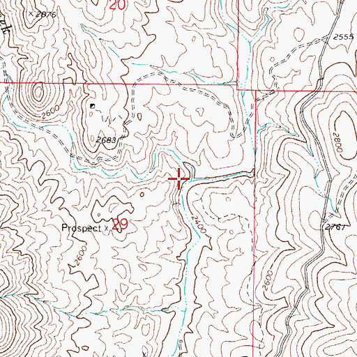 Topographic Map of Castle Creek, AZ