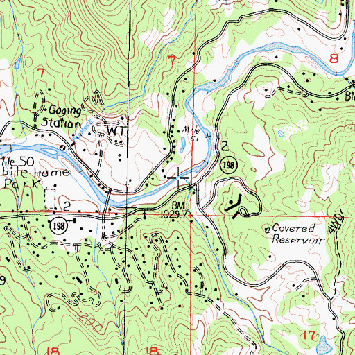 Topographic Map of Salt Creek, CA