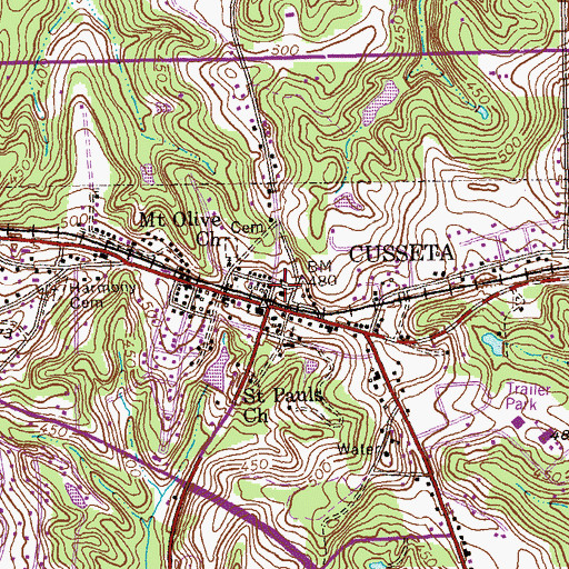 Topographic Map of Chattahoochee County Jail, GA