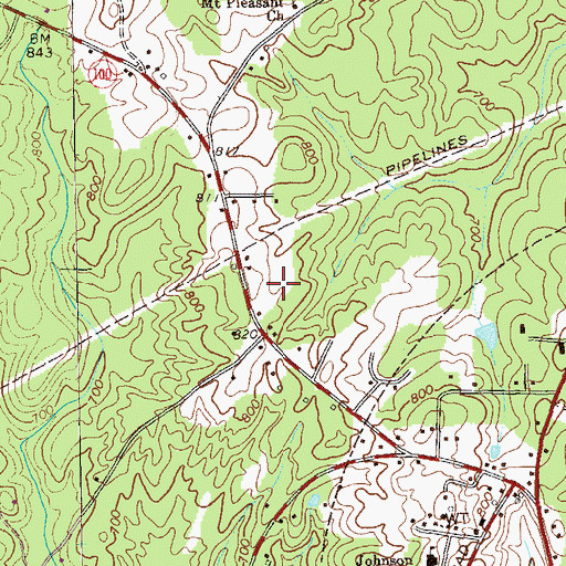 Topographic Map of Heard County Jail, GA