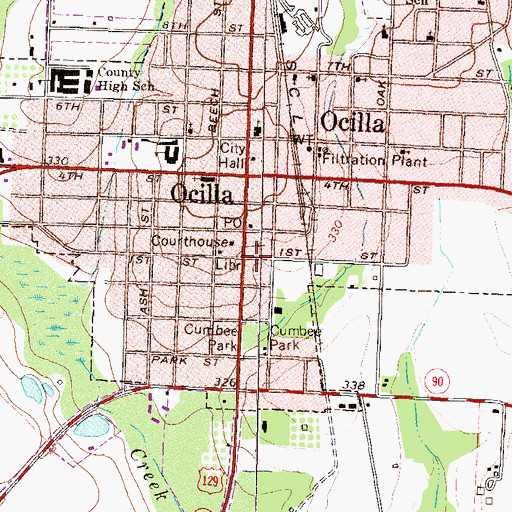 Topographic Map of Irwin County Sheriff's Department and Jail, GA