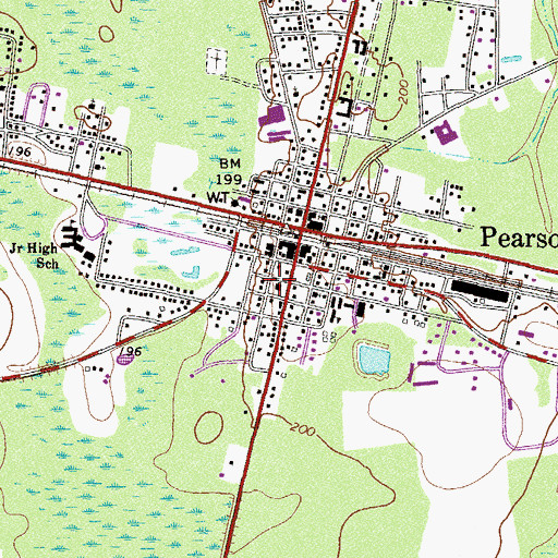 Topographic Map of Atkinson County Jail, GA