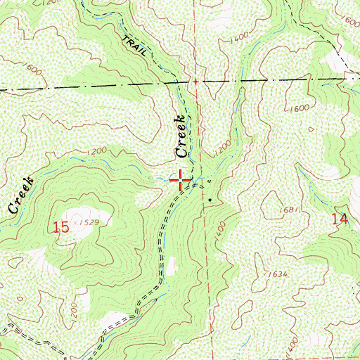 Topographic Map of Salt Creek, CA