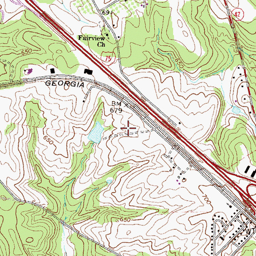 Topographic Map of Georgia Public Safety Training Center, GA