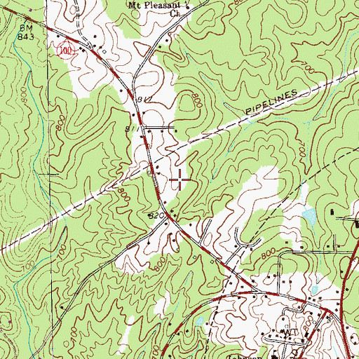 Topographic Map of Heard County Sheriff's Office, GA