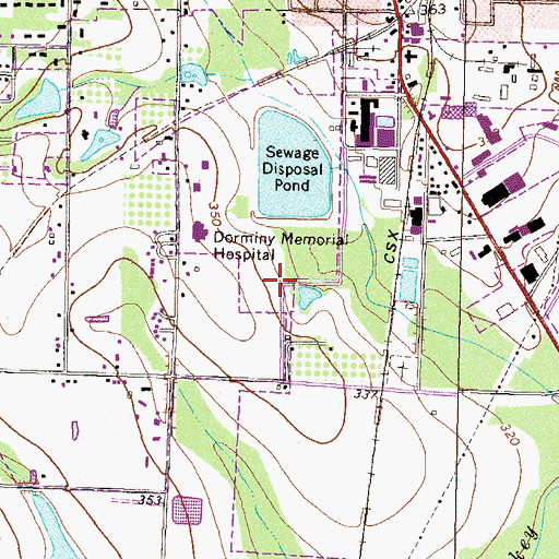 Topographic Map of Ben Hill County Sheriff's Department, GA