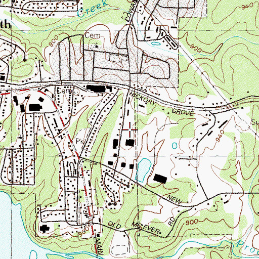 Topographic Map of Acworth Detention Center, GA