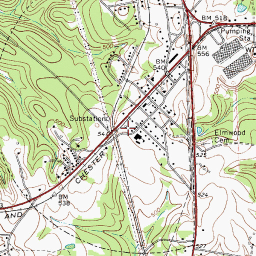 Topographic Map of Fort Lawn Police Department, SC