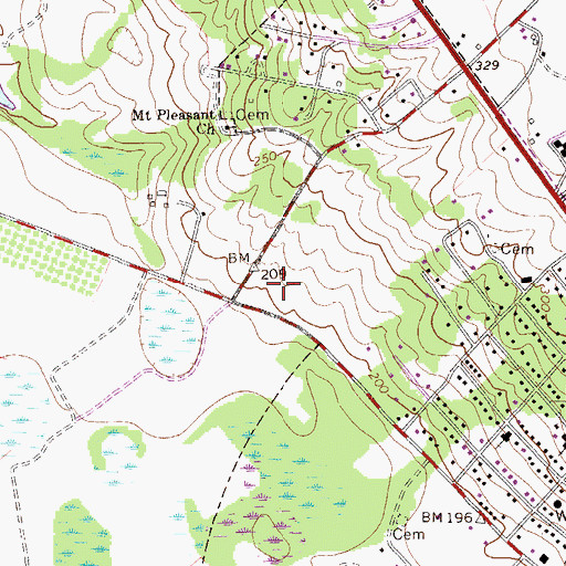Topographic Map of Jackson Police Department, SC