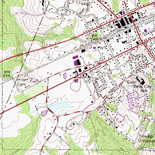 Topographic Map of Batesburg - Leesville Police Department, SC