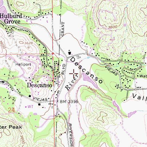 Topographic Map of Samagatuma Creek, CA