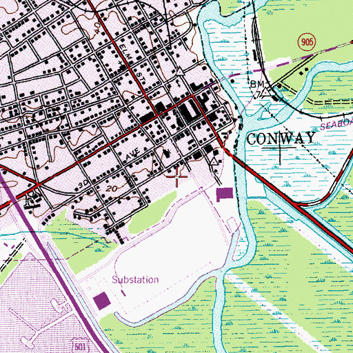 Topographic Map of Horry County Sheriff's Office, SC