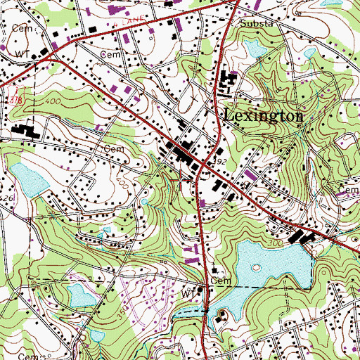 Topographic Map of South Carolina Highway Patrol Troop 1 Post C, SC