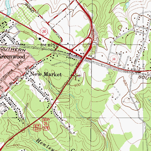Topographic Map of South Carolina Highway Patrol Troop 2 Post B, SC