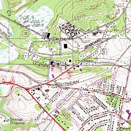 Topographic Map of South Carolina Highway Patrol Troop 3 Post A, SC