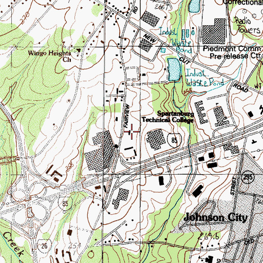 Topographic Map of South Carolina Highway Patrol Troop 3 Post, SC